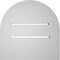 Ekena Millwork Round Top Surface Mount PVC Gable Vent: Functional, w/ 2"W x 1-1/2"P Brickmould Frame, 12"W x 12"H GVPRT12X1202SF - alternate 3